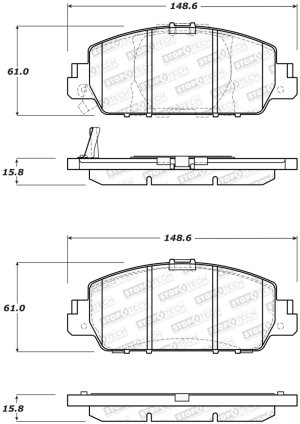 Honda HR-V Brake Pads - Front - Stoptech - Sport Performance - `16-`21