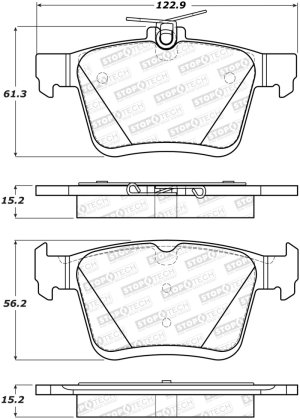 Volkswagen Tiguan Brake Pads - Rear - Stoptech - Sport Performance - `18-`20