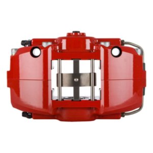 Audi S4 Brake Kit - Rear - Stoptech - ST-22 Calipers + 328x28mm Slotted Rotors + StopTech Street Performance Pads + Stainless Steel Lines - Red - `99-`02