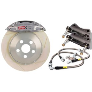 Lexus SC300 Brake Kit - Front - Stoptech - Trophy Sport Big Brake Kit with STR Calipers and Slotted AeroRotors - Silver - `92-`00
