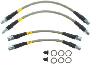 BMW 1 Series Brake Line Kit - Rear - Stoptech - Stainless Steel Braided - Clear - `08-`13