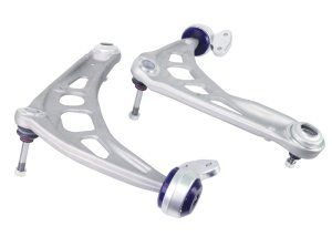 BMW 3 Series Control Arms - Front - Superpro - Alloy Lower, Standard Alignment, Pre-assembled with Bushings and Ball Joints - 2000