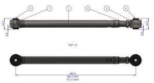 Toyota Land Cruiser Trailing Arm Set - Rear Lower - Superpro - HD Adjustable - `08-`21