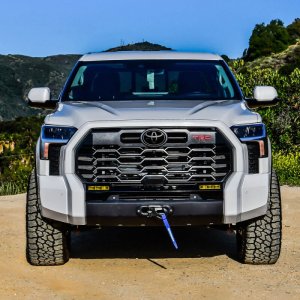 Toyota Tundra Winch Mount - Superwinch - Hidden, Bolt-on, Pre-drilled for Hawse/Roller Fairlead - Textured Black - `22-`24