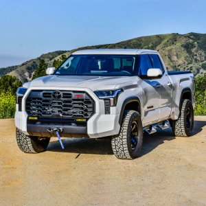 Toyota Tundra Winch Mount - Superwinch - Hidden, Bolt-on, Pre-drilled for Hawse/Roller Fairlead - Textured Black - `22-`24