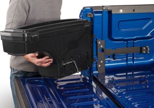 Nissan Navara Truck Bed Storage Box - Drivers Side - Undercover - SwingCase - Black Smooth - `16-`22