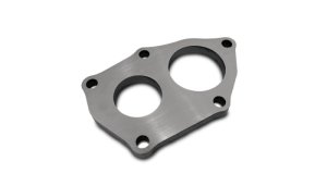 Mitsubishi Evolution Turbo Flange - Vibrant - 5 Bolt Downpipe Flange, Mild Steel, 0.5 in. Thickness, 60.5mm Port ID Large, 47.8mm Port ID Small - `02-`10