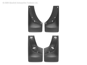Chevrolet Silverado Mud Flaps - WeatherTech - No-Drill - Black - 2007