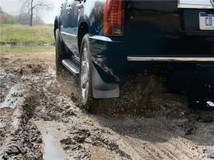 Chevrolet Silverado Mud Flaps - WeatherTech - No-Drill DigitalFit - Black - `14-`27
