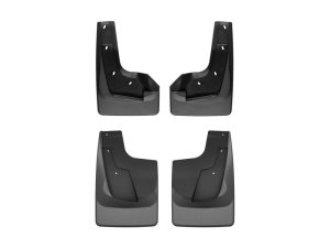 Dodge Ram 1500 Mud Flaps - Front + Rear - WeatherTech - No-Drill DigitalFit - Black - `25-`26