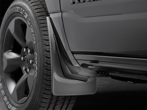 Dodge Ram Mud Flaps - Front - WeatherTech - No-Drill DigitalFit - Black - `19-`27
