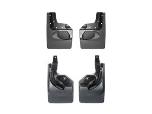 Jeep Wrangler Mudflaps - Front + Rear - WeatherTech - No-Drill DigitalFit - Black - `24-`26