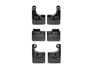 Ford F-150 Mud Flaps - Front + Rear - WeatherTech - No-Drill DigitalFit - Black - `21-`27