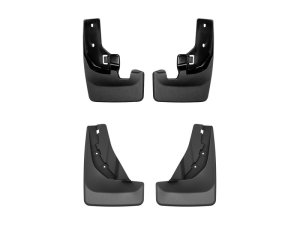 Nissan Rogue Mudflaps - Front + Rear - WeatherTech - No-Drill DigitalFit - Black - `24-`26