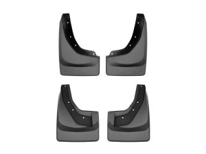 Dodge RAM 1500 Mud Flaps - Front + Rear - WeatherTech - No-Drill DigitalFit - Black - `25-`26