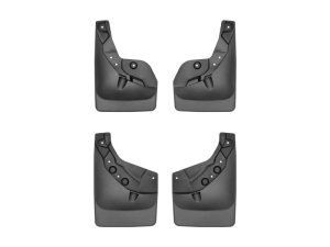 Toyota Tacoma Mud Flaps - Front + Rear - WeatherTech - No-Drill DigitalFit - Black - `24-`25