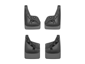 Toyota Tacoma Mud Flaps - Front + Rear - WeatherTech - No-Drill DigitalFit - Black - `24-`25