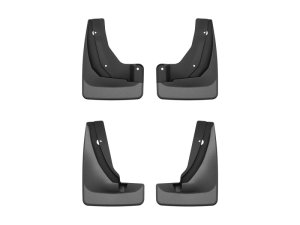 Hyundai Santa Fe Mud Flaps - Front + Rear - WeatherTech - No-Drill DigitalFit - Black - `24-`26