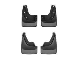 Hyundai Kona Mud Flaps - Front + Rear - WeatherTech - No-Drill DigitalFit - Black - `24-`25