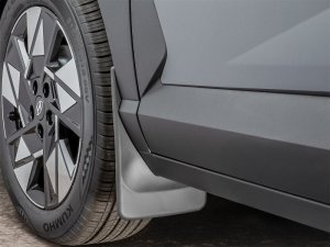 Hyundai Kona Mud Flaps - Front - WeatherTech - No-Drill DigitalFit - Black - `24-`25