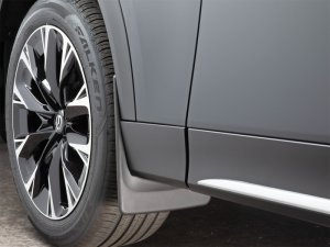 Mazda CX-90 Mudflaps - Front - WeatherTech - No-Drill DigitalFit - Black - `24-`26