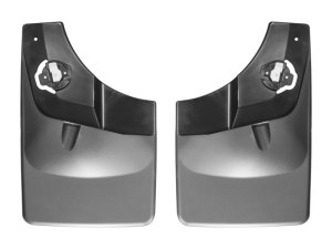 Ford F-150 Mud Flaps - Rear - WeatherTech - No-Drill DigitalFit - Black - 2015