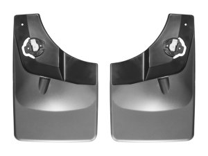 Ford F-150 Mud Flaps - Rear - WeatherTech - No-Drill DigitalFit - Black - 2015