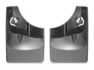 Ford F-150 Mud Flaps - Rear - WeatherTech - No-Drill DigitalFit - Black - 2015