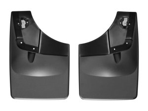 Ford F-150 Mud Flaps - Rear - WeatherTech - No-Drill DigitalFit - Black - 2015