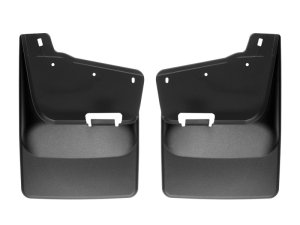 Chevrolet Silverado 3500HD Mud Flaps - Rear - WeatherTech - No-Drill DigitalFit - Black - `20-`24