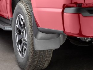 Ford F-150 Lightning Mud Flaps - Rear - WeatherTech - No-Drill DigitalFit - Black - `22-`23