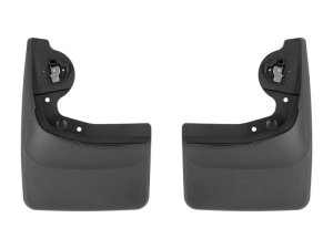 Ford F-150 Lightning Mud Flaps - Rear - WeatherTech - No-Drill DigitalFit - Black - `22-`23