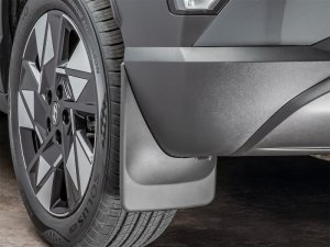 Hyundai Kona Mud Flaps - Rear - WeatherTech - No-Drill DigitalFit - Black - `24-`25
