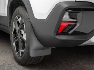 Hyundai Seltos Mud Flaps - Rear - WeatherTech - No-Drill DigitalFit - Black - `21-`26