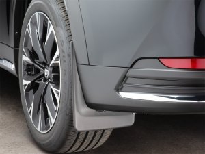 Mazda CX-90 Mud Flaps - Rear - WeatherTech - No-Drill DigitalFit - Black - `24-`26