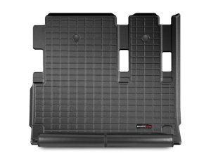 Mercedes-Benz Metris Passenger Van Cargo Liner w/ Bumper Protector - Behind 3rd Row Seating - WeatherTech - Fits Vehicles w/Vinyl Floors - Black - `16-`27
