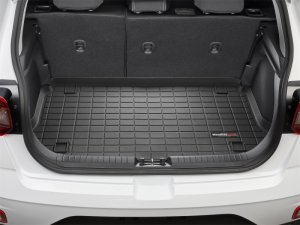 Hyundai Venue Cargo Liner - Behind 2nd Row Seating - WeatherTech - Raised Lip, Textured Finish, Custom Blended TPO - Black - `20-`27