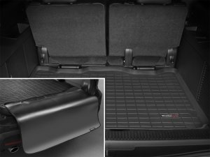 Cadillac Escalade ESV Cargo Liner with Bumper Protector - Behind 3rd Row Seating - WeatherTech - Black - `07-`13