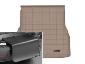 Mercedes-Benz EQS Cargo Liner w/Bumper Protector - WeatherTech - Tan - `22-`25