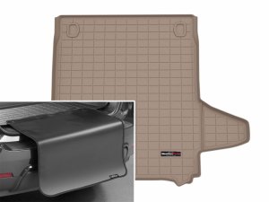 Porsche Panamera Cargo Liner w/Bumper Protector - WeatherTech - Tan - `25-`26