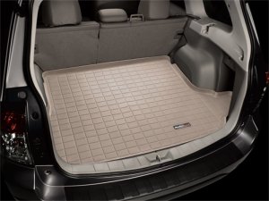 Mercedes-Benz E-Class Cargo Liner - Behind 2nd Row Seating - WeatherTech - Raised Lip, Textured Finish - Tan - `16-`27