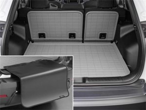 Ford Edge Seatback Cargo Liner - Rear - WeatherTech - Seatback Cargo Liner HP with Bumper Protector - Grey - `15-`23