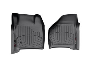 Ford F250 Super Duty Crew FloorLiner - Front - WeatherTech - DigitalFit - Black - `99-`07