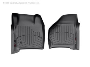 Ford F250 Super Duty Crew FloorLiner - Front - WeatherTech - DigitalFit - Black - `99-`07