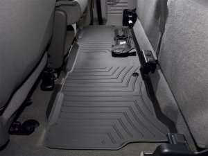 Ford F250 Super Duty Super Cab FloorLiner - Rear - WeatherTech - DigitalFit - Black - `99-`10