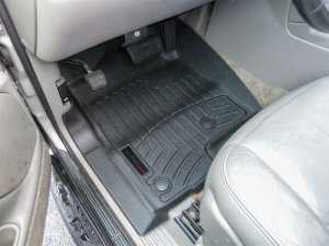 Chevrolet Silverado Crew Cab Floor Mat Set - Front - WeatherTech - DigitalFit - Black - `99-`00