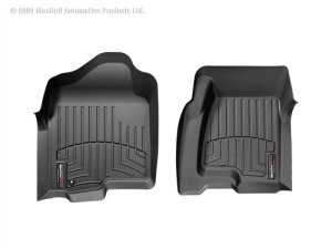 Chevrolet Silverado Crew Cab Floor Mat Set - Front - WeatherTech - DigitalFit - Black - `99-`00