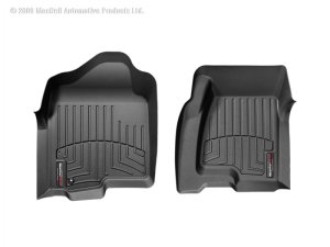 Chevrolet Silverado Crew Cab Floor Mat Set - Front - WeatherTech - DigitalFit - Black - `99-`00
