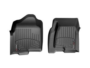 Chevrolet Silverado Crew Cab Floor Mat Set - Front - WeatherTech - DigitalFit - Black - `99-`00