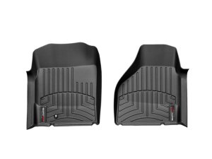 Dodge Ram 1500 Pickup QuadCab FloorLiner - Front - WeatherTech - DigitalFit - Black - `02-`06